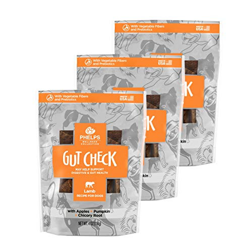Phelps Wellness Collection Gut Check Digestive  Gut Health Lamb Recipe Dog Treats 3 Pack 45 oz