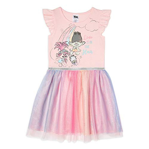 DreamWorks Trolls Poppy Little Girls Mesh Tulle Tutu Dress 45 Pink