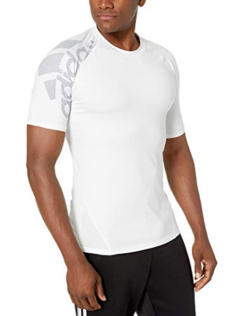 adidas Mens Alphaskin Badge of Sport Training Tee White XLarge