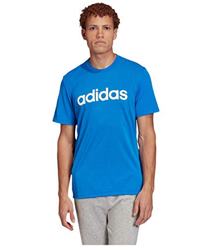 adidas Mens Designed 2 Move Clima Soft Logo Tee Glory BlueWhite XSmall