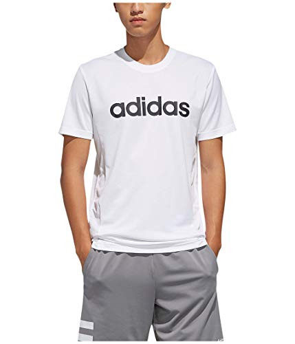 adidas mens Designed 2 Move Logo Tee WhiteBlack Medium
