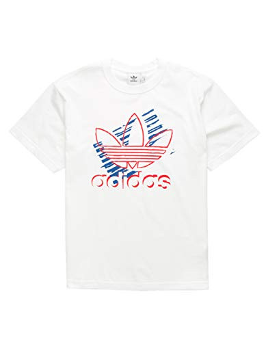 adidas Originals Mens Sketch Trefoil TShirt White L