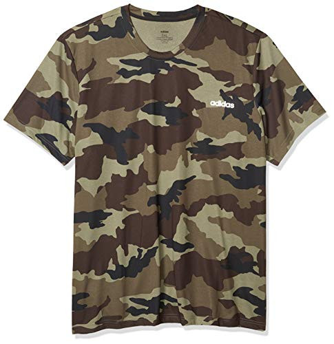 adidas Mens Fast And Confident All Over Print Tee Legacy GreenWhite Small