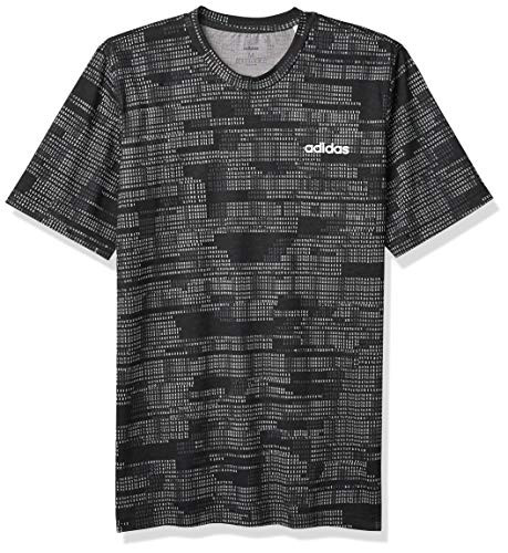 adidas Mens Essentials All Over Print Tee Black Large