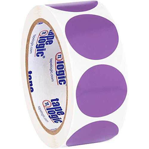 Inventory Circle LabelsStickers 1 12 Purple 500 Labels Per Roll 1 Roll