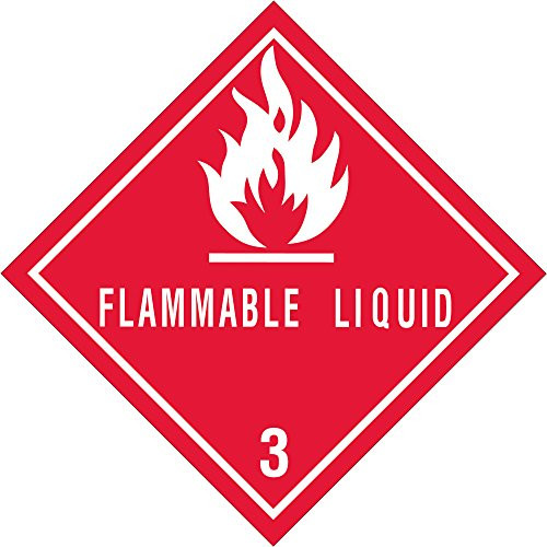 Flammable Liquids  3 LabelsStickers 4 x 4 RedWhite 500 Labels Per Roll 1 Roll