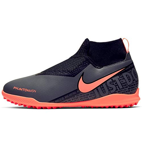 Nike Kids Phantom VSN Academy DF TF 25 Dark GreyBright MangoBlack 25 Little Kid