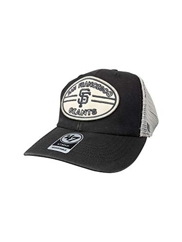 47 San Francisco Giants Clean Up Hat Adjustable Flat Brim Cap Gray Hudson Patch One Size