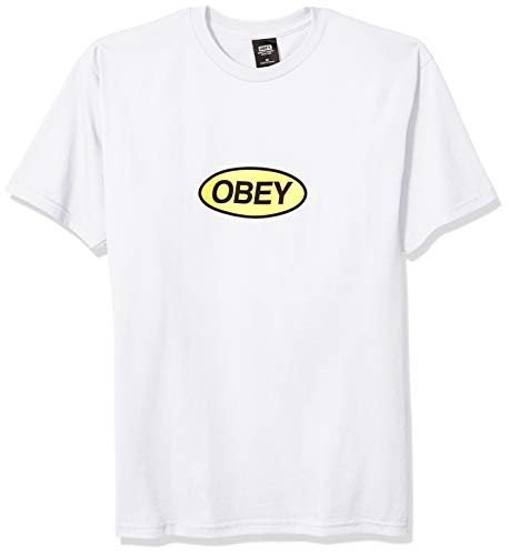 Obey Mens Stacked Basic SS TEE White XLarge