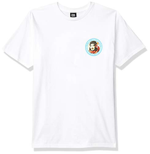 Obey Mens Basic SS Charging INTO The Future TEE White Medium
