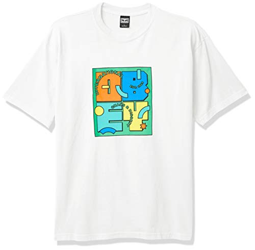 Obey Mens SHAPESHIFTHeavy Weight Classic Box TEE White Large