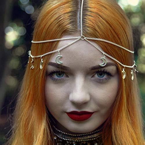 Bmadge Boho Moon Head Chain Jewelry Gold Dangle Layering Headpieces Baroque Hair Accessories Jewelry for Women and Girls Bmadge Boho Moon Head Chain Jewelry Gold Dangle Layering Headpieces Baroque Hair Accessories Jewelry for Women and Girls