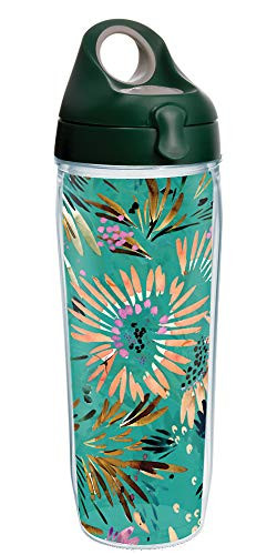 Tervis Kelly Ventura  Autumn Garden Insulated Tumbler 24oz Water Bottle Clear  Tritan
