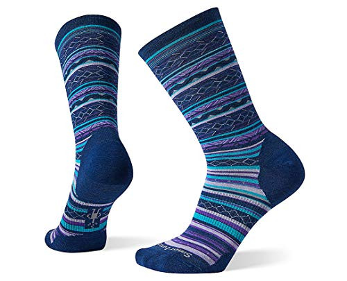 Smartwool Ethno Graphic Crew Alpine Blue LG Womens Shoe 10125