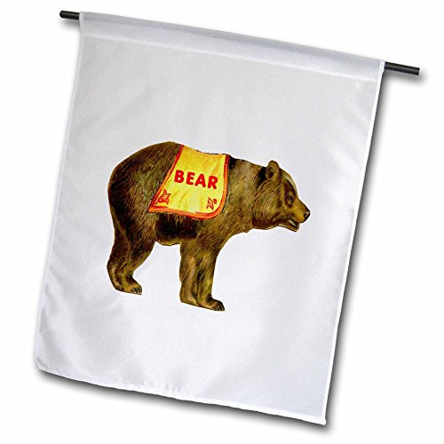 3dRose fl803061 Vintage Circus Bear Garden Flag 12 by 18Inch 3dRose fl803061 Vintage Circus Bear Garden Flag 12 by 18Inch