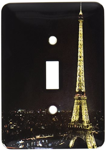 3dRose lsp561031 Eiffel Tower Lit At Night Toggle Switch