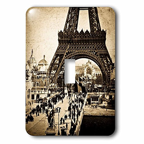3dRose lsp774481 Eiffel Tower with the Champ De Mars in the Distance Paris Exposition Single Toggle Switch