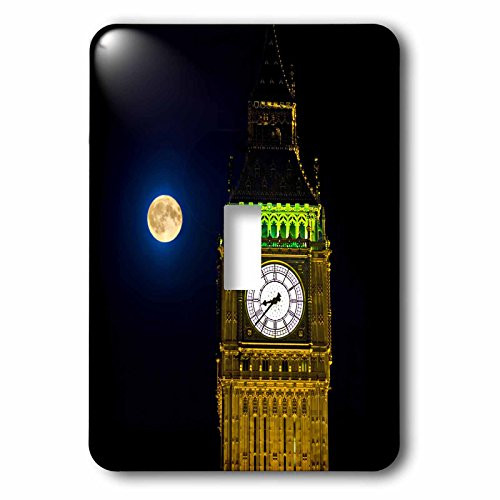 3dRose lsp827451 London Big Ben Clock Tower The Moon Eu33 Dsl0001 David Slater Single Toggle Switch