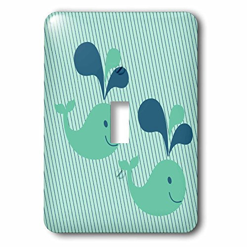 3dRose lsp1241621 Two Cute Whales Single Toggle Switch