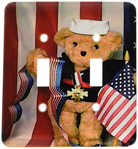 3dRose lsp5372 American Teddy Bear Double Toggle Switch