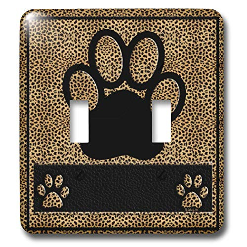3dRose lsp259072 Cheetah Print Paw Toggle Switch Multicolor