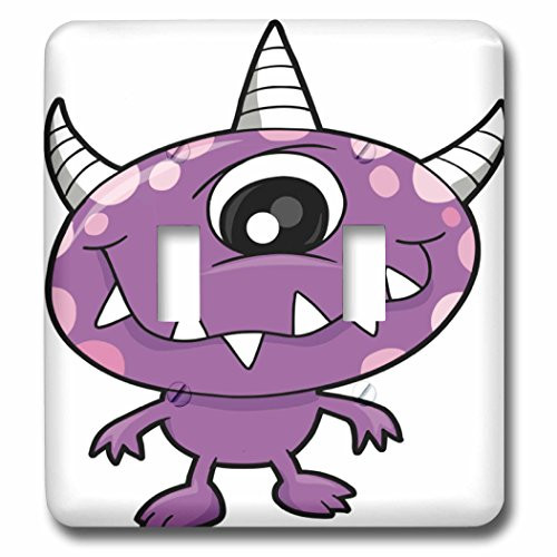 3dRose lsp1022952 Cute Purple People Eater Monster Cartoon Character Double Toggle Switch 3dRose lsp1022952 Cute Purple People Eater Monster Cartoon Character Double Toggle Switch