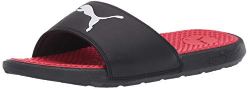 PUMA Kids Cool Cat Sport Slide Sandal Black WhiteHigh Risk Red 5 M US Big Kid