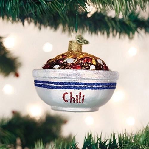 Old World Christmas Bowl of Chili Glass Blown Ornament