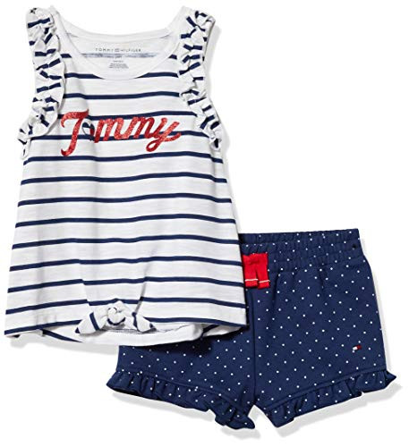 Tommy Hilfiger Baby Girls 2 Pieces Shorts Set NavyWhite 24M