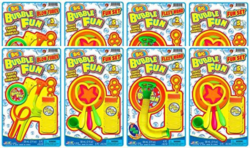JA-RU Fun Bubbles Assorted Bundle Pack, 10"