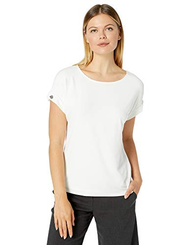 Calvin Klein Womens Cap Sleeve with Toggle Hardware Soft White Large