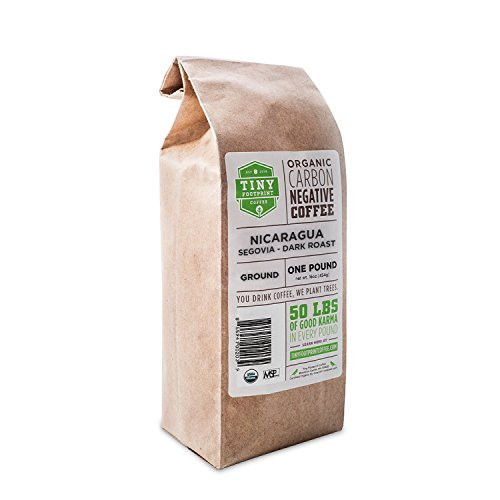 Tiny Footprint Coffee Organic Fair Trade Nicaragua Segovia Dark Roast, Ground Coffee, 1 Pound