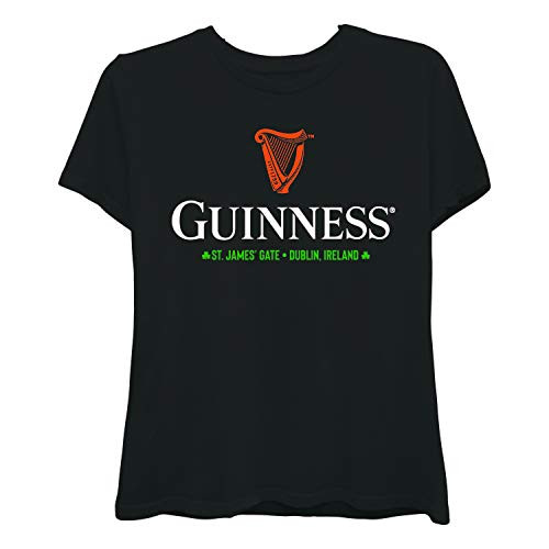 Guinness Ladies Beer Label Shirt  The Irish Stout Brewery Logo Shirt Graphic Shirt Black XLarge