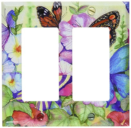 Art Plates - Garden Butterflies Switch Plate - Double Rocker