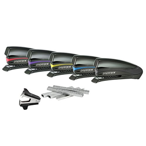 PaperPro inSPIRE 20 Sheet Stapler - One Finger, No Effort, Spring Powered Stapler - Assorted Colors, No Color Choice (1429)