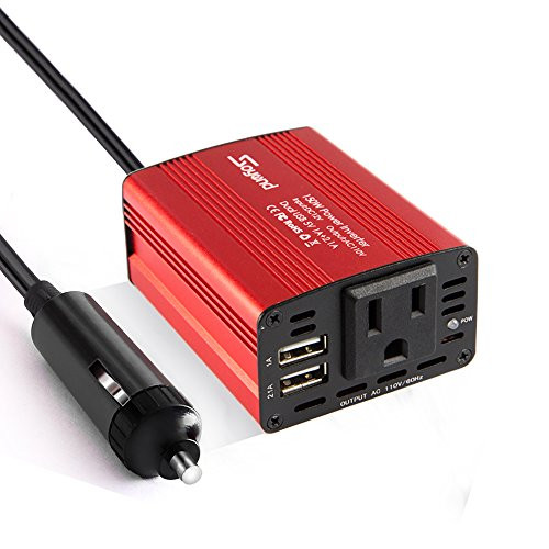 Soyond 150W Car Power Inverter Charger DC 12V to 110V AC Converter with 3.1A Dual USB Charger Soyond 150W Car Power Inverter Charger DC 12V to 110V AC Converter with 3.1A Dual USB Charger