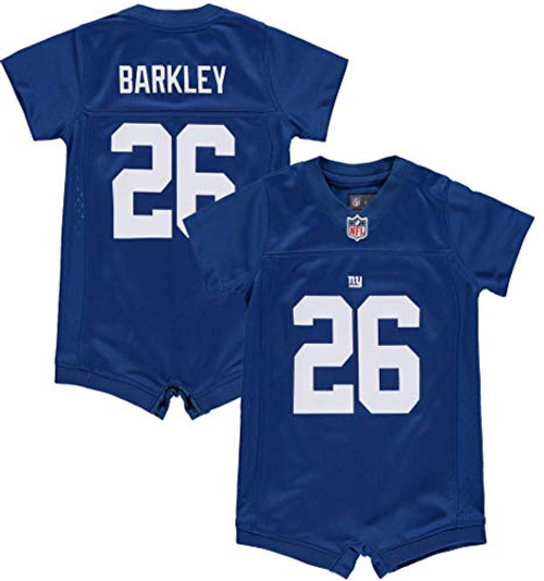 Outerstuff NFL Infants Home Color Game Day Romper Player Jersey Saquon Barkley New York Giants Blue Home 24 Months