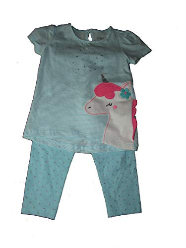 Carters Child of Mine Baby Girl Unicorn and Sparkles 2 Piece Set 18 Months