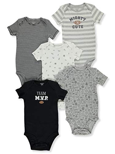 Carters Baby Boys 5Pack Original Short Sleeve Bodysuits Team MVP 3 Months