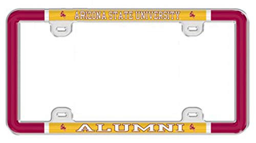 Arizona State University Alumni Plastic License Plate Frame with Clear Tabs