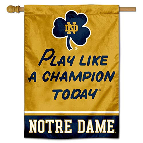 WinCraft Notre Dame Fighting Irish Play Like A Champion Today Sleeve Banner Flag