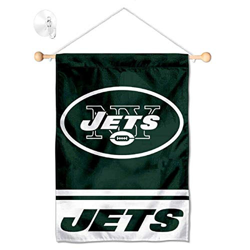 New York Jets Banner Window Wall Hanging Flag with Suction Cup