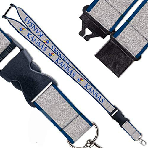 WinCraft Kansas Jayhawks Premium Glitter Reflective Lanyard with Both Detachable End and Safety Breakaway WinCraft Kansas Jayhawks Premium Glitter Reflective Lanyard with Both Detachable End and Safety Breakaway