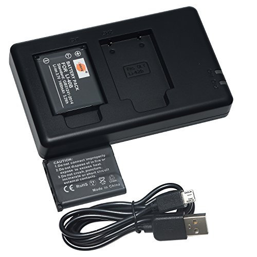 DSTE 2X LI-40B Battery + Rapid Dual Battery Charger with Micro USB Cable for Olympus D-630 720 725 IR-300 FE-150 160 190 220 230 Camera as LI-42B NP-45 KLIC-7006 EN-EL10 D-Li108 DSTE 2X LI-40B Battery + Rapid Dual Battery Charger with Micro USB Cable for Olympus D-630 720 725 IR-300 FE-150 160 190 220 230 Camera as LI-42B NP-45 KLIC-7006 EN-EL10 D-Li108