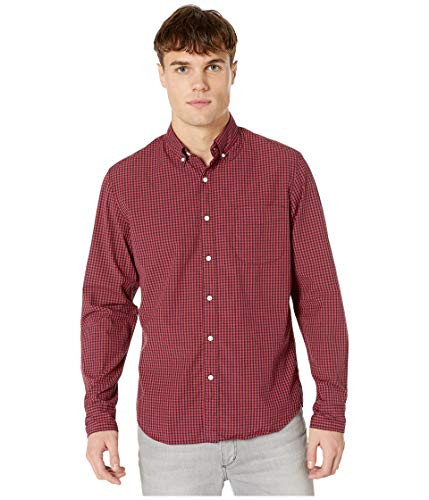 JCrew Slim Stretch Secret Wash Shirt in Organic Cotton Classic Gingham Parker Gingham RedNavy XL