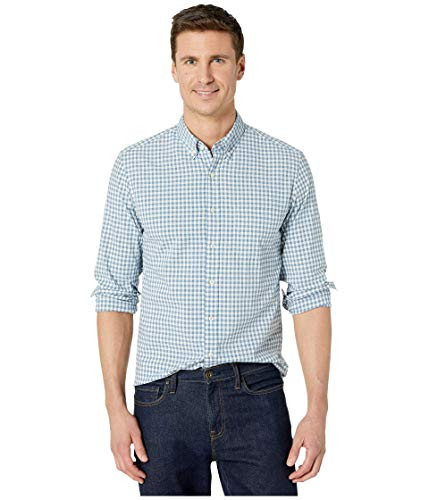 JCrew Organic Stretch Washed Dobby Gingham Heather Dobby Gingham Heather Blue XL