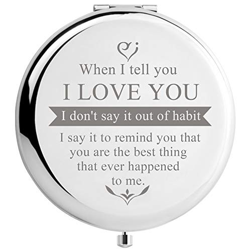 Wife Birthday Gift Ideas Wife Gifts from Husband Anniversary Christmas Wife Gifts for Wedding Valentines Mothers Day Engraved Makeup Mirror Wife Birthday Gift Ideas Wife Gifts from Husband Anniversary Christmas Wife Gifts for Wedding Valentines Mothers Day Engraved Makeup Mirror