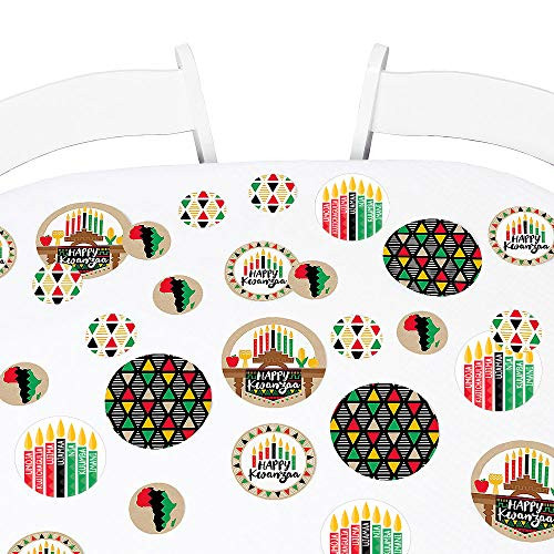 Big Dot of Happiness Happy Kwanzaa  African Heritage Holiday Party Giant Circle Confetti  Party Decorations  Large Confetti 27 Count