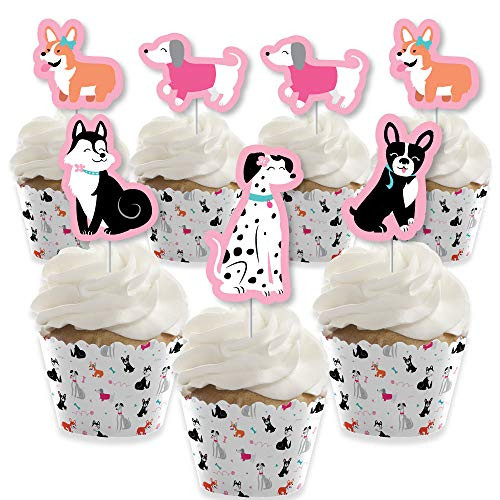 Big Dot of Happiness Pawty Like a Puppy Girl Cupcake Decoration Pink Dog Baby Shower or Birthday Party Cupcake Wrappers and Treat Picks Kit Set of 24 Big Dot of Happiness Pawty Like a Puppy Girl Cupcake Decoration Pink Dog Baby Shower or Birthday Party Cupcake Wrappers and Treat Picks Kit Set of 24