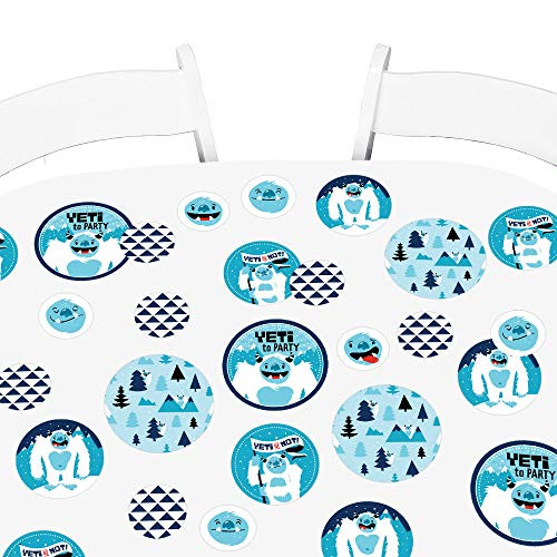 Big Dot of Happiness Yeti to Party  Abominable Snowman Party or Birthday Party Giant Circle Confetti  Party Decorations  Large Confetti 27 Count